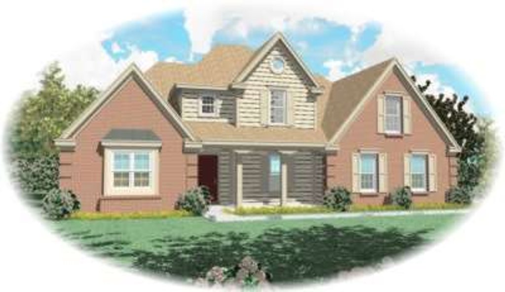 Exterior - Front Elevation 2 for Traditional House Plan #81-797 - 3 bed, 2.5 bath