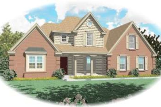 Exterior - Front Elevation for Traditional House Plan #81-797 - 3 bed, 2.5 bath