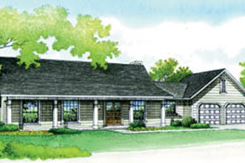 House Blueprint - Traditional Exterior - Front Elevation Plan #45-106