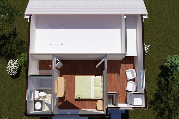 House Blueprint - Cottage Floor Plan - Upper Floor Plan #513-2418