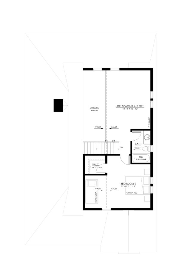 Cottage Floor Plan - Upper Floor Plan #1114-37