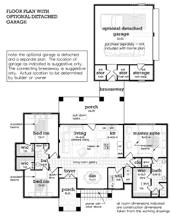 Contemporary Floor Plan - Other Floor Plan #45-621