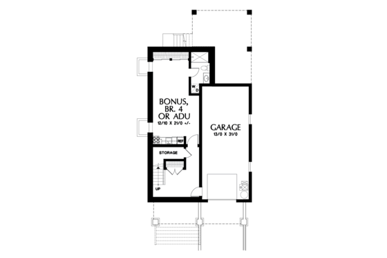 Floor Plan - Lower Floor for Craftsman House Plan #48-678 - 4 bed, 3.5 bath