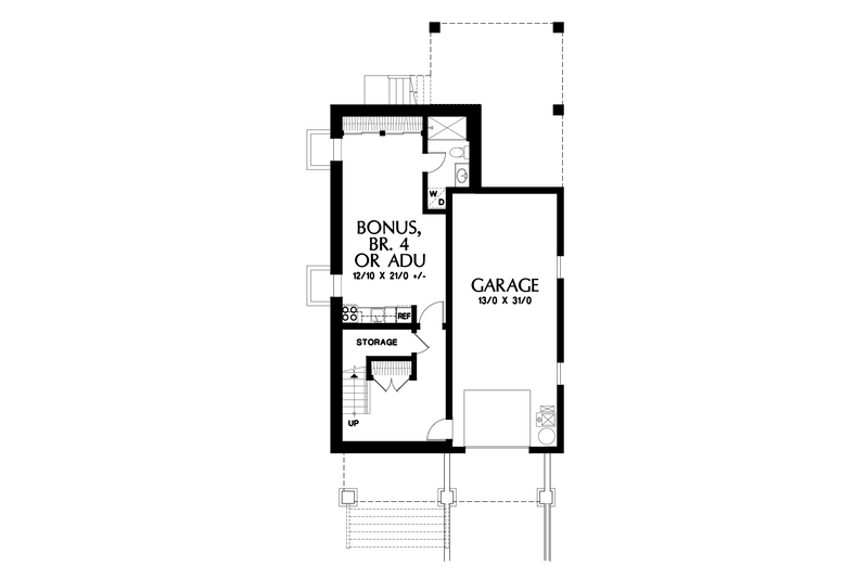 Home Plan - Floor Plan - Lower Floor for Craftsman House Plan #48-678 - 4 bed, 3.5 bath