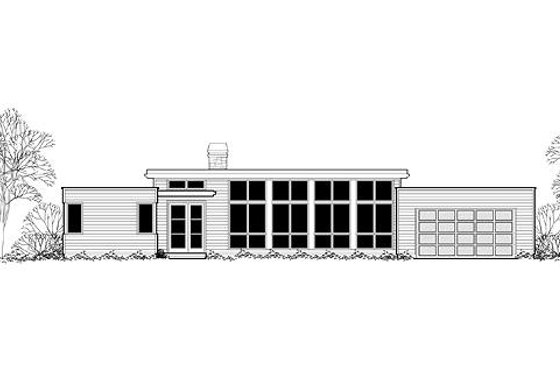 Exterior - Front Elevation 3 for Modern House Plan #48-477 - 3 bed, 2.5 bath