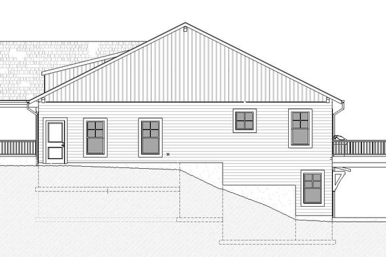 Exterior - Other Elevation 1 for Ranch House Plan #901-157 - 3 bed, 2.5 bath