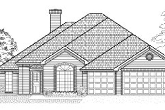 Exterior - Front Elevation for Traditional House Plan #65-323 - 4 bed, 2 bath