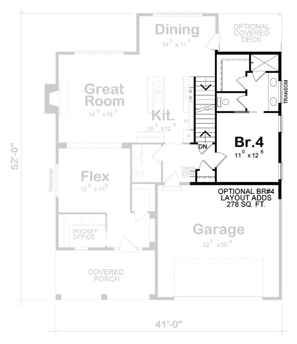House Blueprint - Craftsman Floor Plan - Other Floor Plan #20-2188