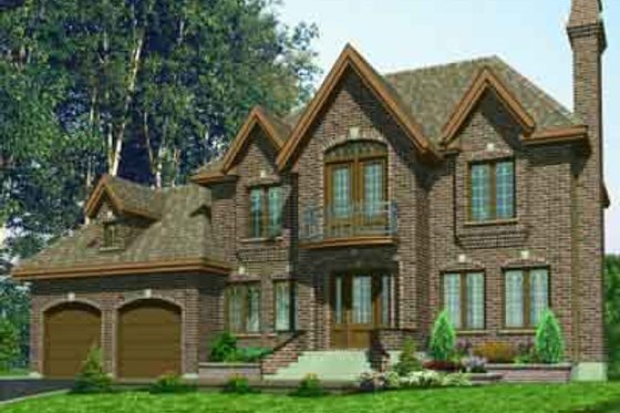 Exterior - Front Elevation for European House Plan #138-156 - 4 bed, 1.5 bath