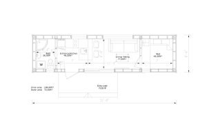 Floor Plan - Main Floor for Modern House Plan #549-20 - 1 bed, 1 bath