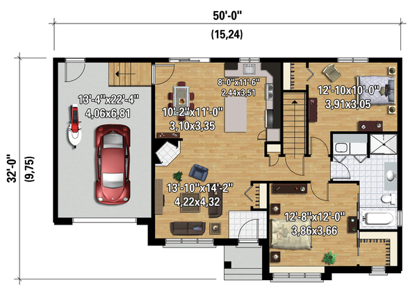 Ranch Floor Plan - Main Floor Plan #25-4547