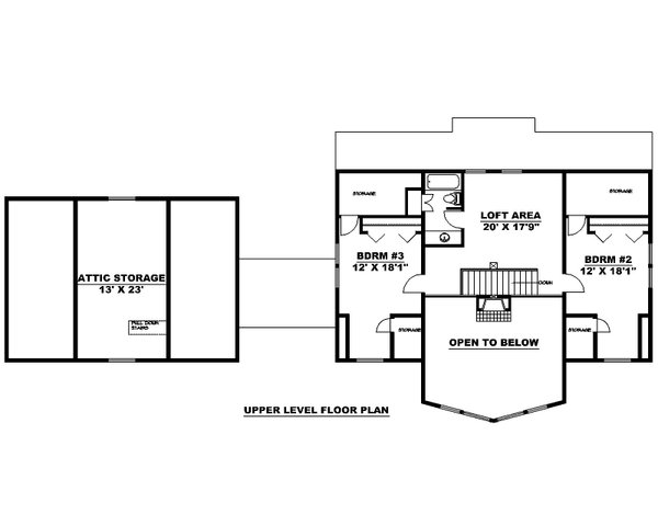 Architectural House Design - Farmhouse Floor Plan - Upper Floor Plan #117-942