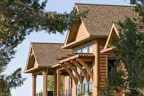 Rear View - 5300 square foot Craftsman home