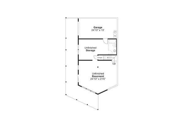 Craftsman Floor Plan - Lower Floor Plan #124-1369