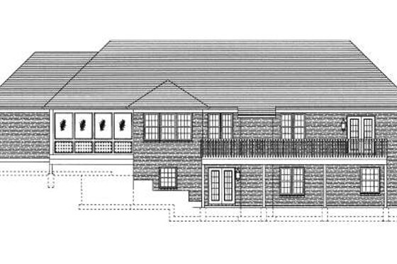Exterior - Rear Elevation for Cottage House Plan #46-402 - 2 bed, 2 bath