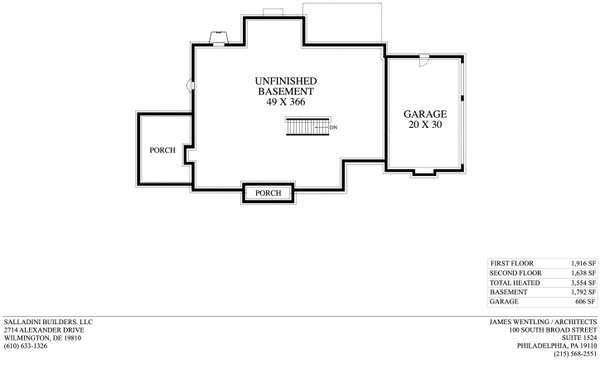 Country Floor Plan - Lower Floor Plan #1053-88