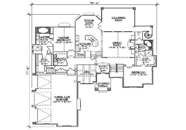 House Plan Design - Traditional Floor Plan - Main Floor Plan #5-302