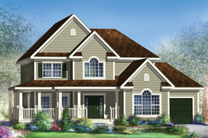 Country Exterior - Front Elevation Plan #25-4427