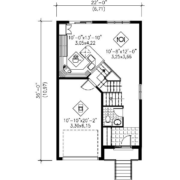 European Floor Plan - Main Floor Plan #25-3034