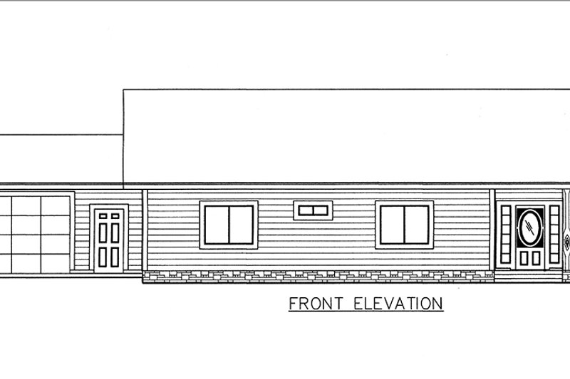 Home Plan - Exterior - Front Elevation 3 for Ranch House Plan #117-882 - 3 bed, 2 bath