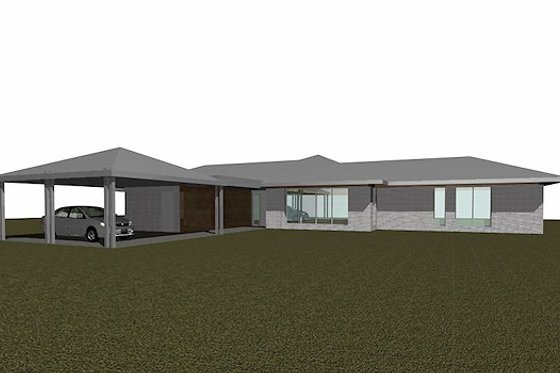 Exterior - Other Elevation for Ranch House Plan #496-6 - 3 bed, 2 bath