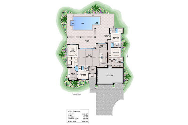Dream House Plan - Floor Plan - Main Floor for Country House Plan #1083-14 - 4 bed, 4.5 bath