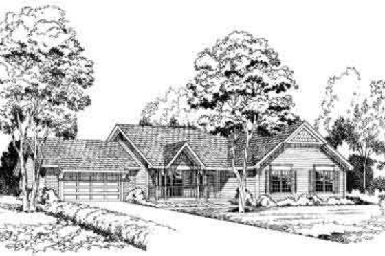 Exterior - Front Elevation for Traditional House Plan #312-287 - 3 bed, 2.5 bath