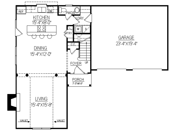 European Floor Plan - Main Floor Plan #119-277