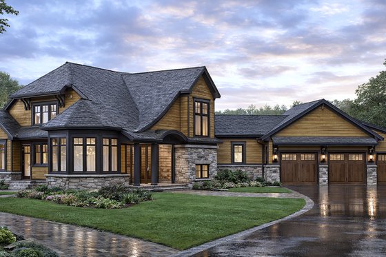 Exterior - Front Elevation for Traditional House Plan #928-238 - 3 bed, 3.5 bath