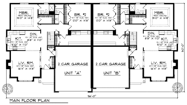 Dream House Plan - Traditional Floor Plan - Main Floor Plan #70-745