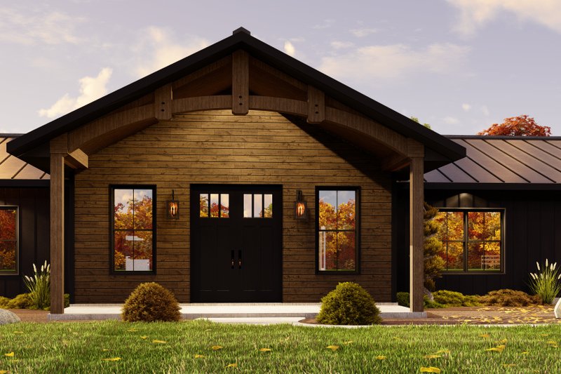 House Plan Design - Exterior - Front Elevation 3 for Barndominium House Plan #1064-267 - 2 bed, 2 bath