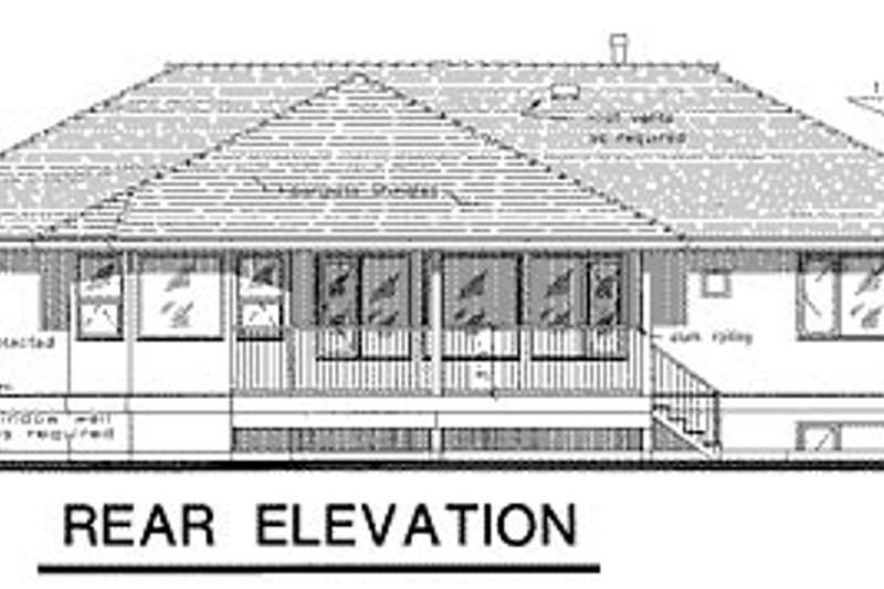 House Plan Design - Exterior - Rear Elevation for European House Plan #18-172 - 2 bed, 1.5 bath