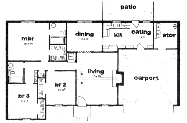Cottage Floor Plan - Main Floor Plan #36-268