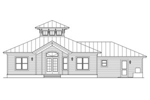 Exterior - Rear Elevation for Beach House Plan #27-481 - 3 bed, 2 bath