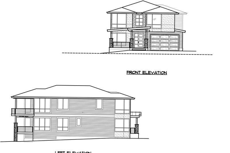 House Design - Exterior - Other Elevation 3 for Contemporary House Plan #1066-54 - 3 bed, 3 bath