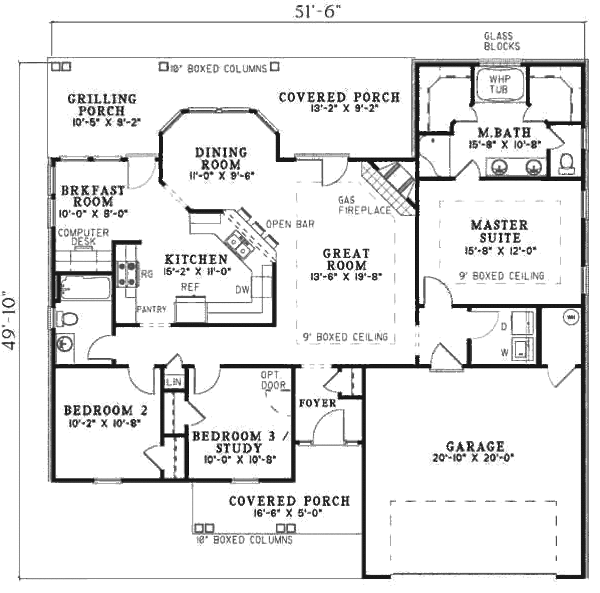 Home Plan - Traditional Floor Plan - Main Floor Plan #17-2292
