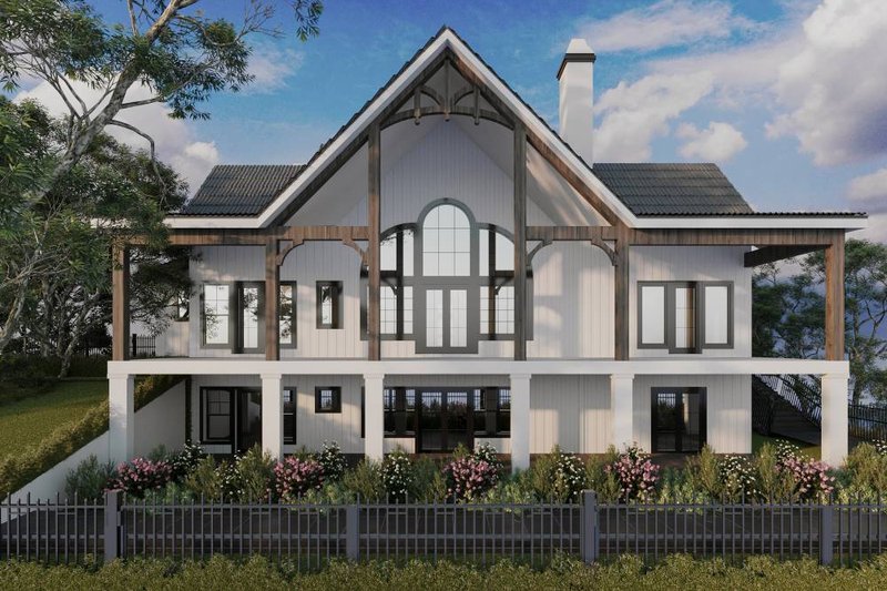 House Plan Design - Exterior - Rear Elevation for Ranch House Plan #54-429 - 3 bed, 2.5 bath