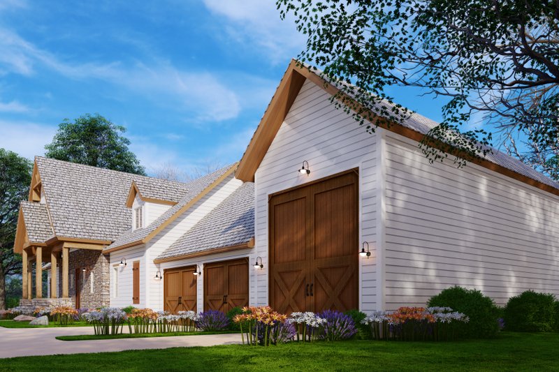 Home Plan - Exterior - Rear Elevation 2 for Farmhouse House Plan #54-446 - 3 bed, 2 bath