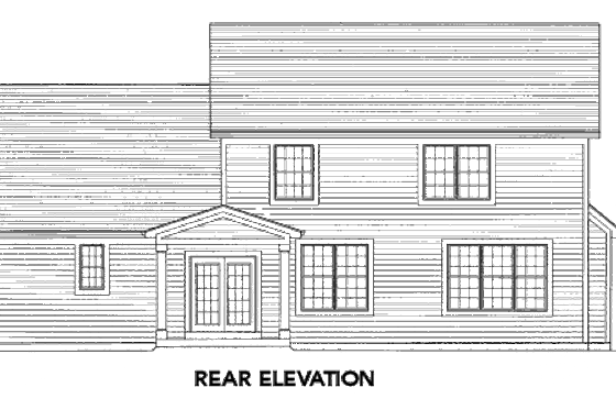 Exterior - Rear Elevation for Country House Plan #46-452 - 3 bed, 2.5 bath