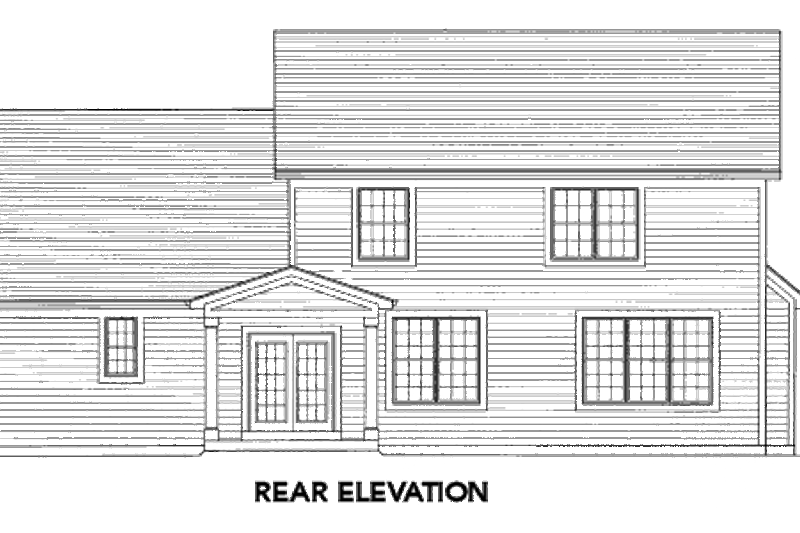 Architectural House Design - Exterior - Rear Elevation for Country House Plan #46-452 - 3 bed, 2.5 bath