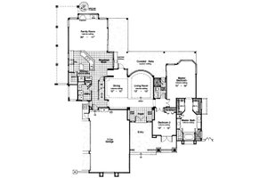 Floor Plan - Main Floor for European House Plan #417-370 - 4 bed, 3 bath