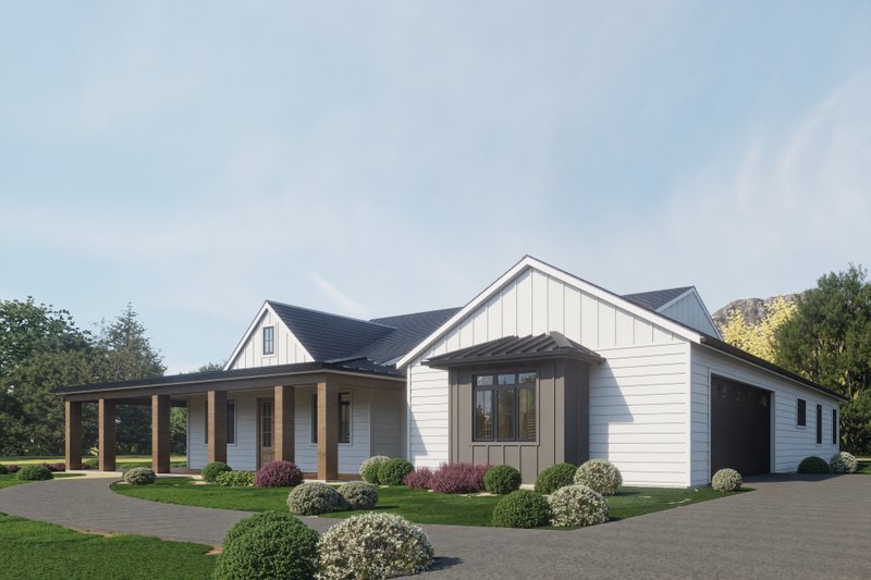 Architectural House Design - Exterior - Front Elevation 5 for Farmhouse House Plan #1112-15 - 4 bed, 3 bath