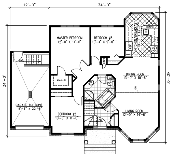 Traditional Floor Plan - Main Floor Plan #138-210