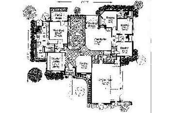 Floor Plan - Main Floor for Cottage House Plan #310-710 - 4 bed, 3.5 bath