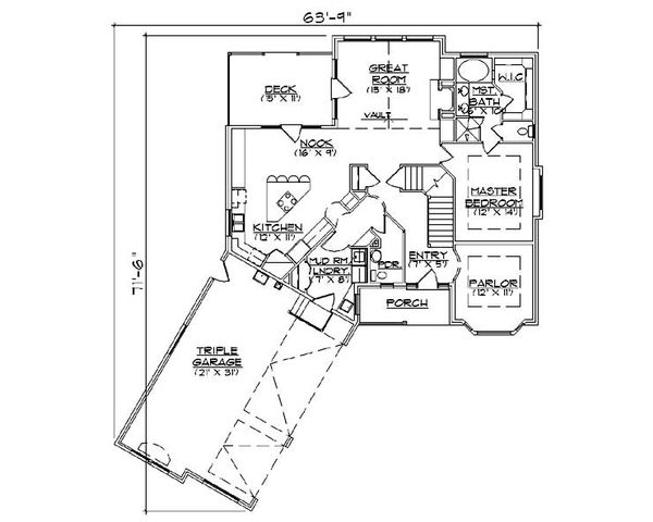 Country Floor Plan - Main Floor Plan #5-367