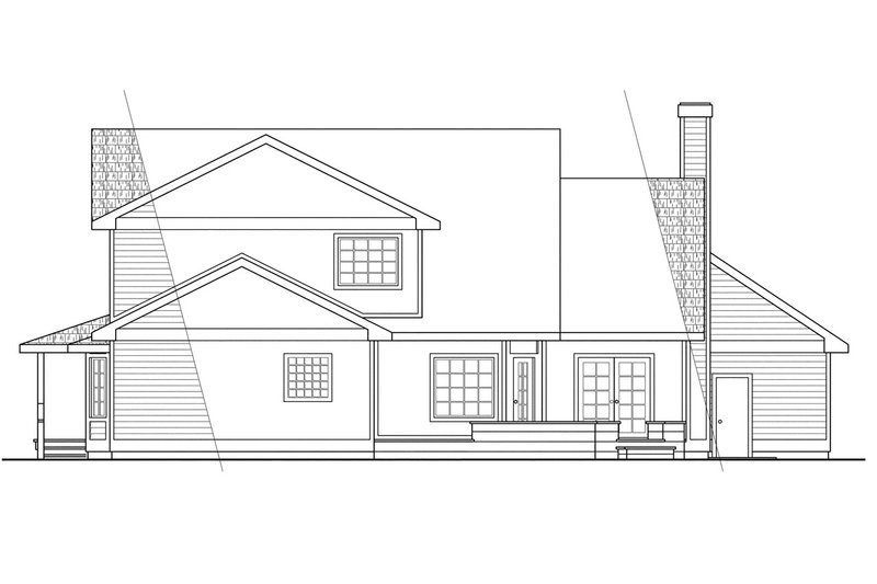 Home Plan - Exterior - Rear Elevation for Traditional House Plan #124-138 - 3 bed, 2.5 bath