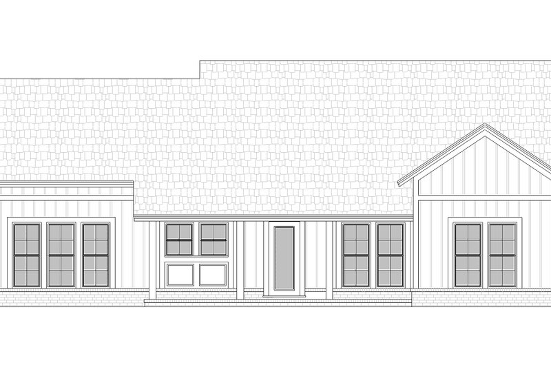 Home Plan - Exterior - Rear Elevation 1 for Farmhouse House Plan #45-622 - 3 bed, 2 bath
