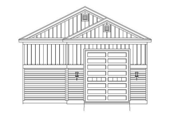 Exterior - Rear Elevation for Country House Plan #932-260, 0 bath