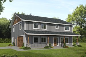 Craftsman Exterior - Front Elevation Plan #117-923