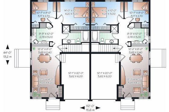 Floor Plan - Main Floor for Traditional House Plan #23-870 - 2 bed, 1 bath